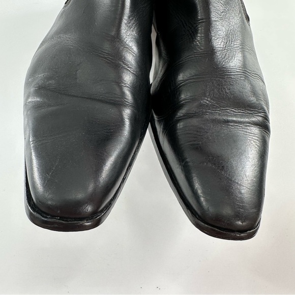 Kenneth Cole mens Chelsea boots size 11 black Italian leather dress pull on main image 15